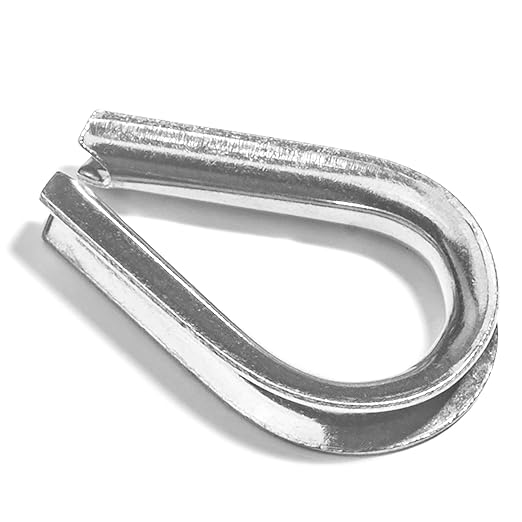 Heavy Duty Stainless Steel Thimbles for 7/8” Cables, T316 Marine Grade – Lot of 10