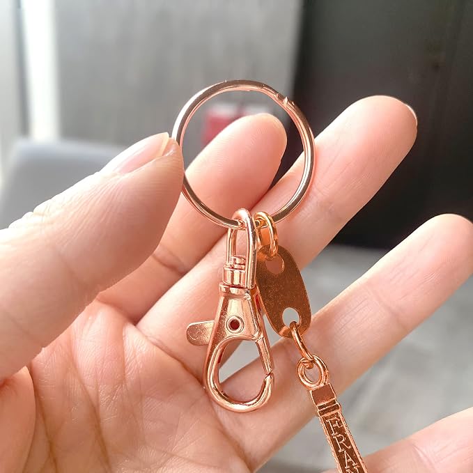 100PCS Swivel Snap Hooks with Key Rings, Premium Metal Swivel Lobster Claw - Image 6