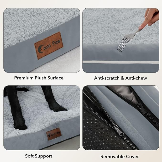 Orthopedic Dog Beds for Extra Large Dogs, Waterproof Egg Crate Foam XL Dog Bed - Image 7