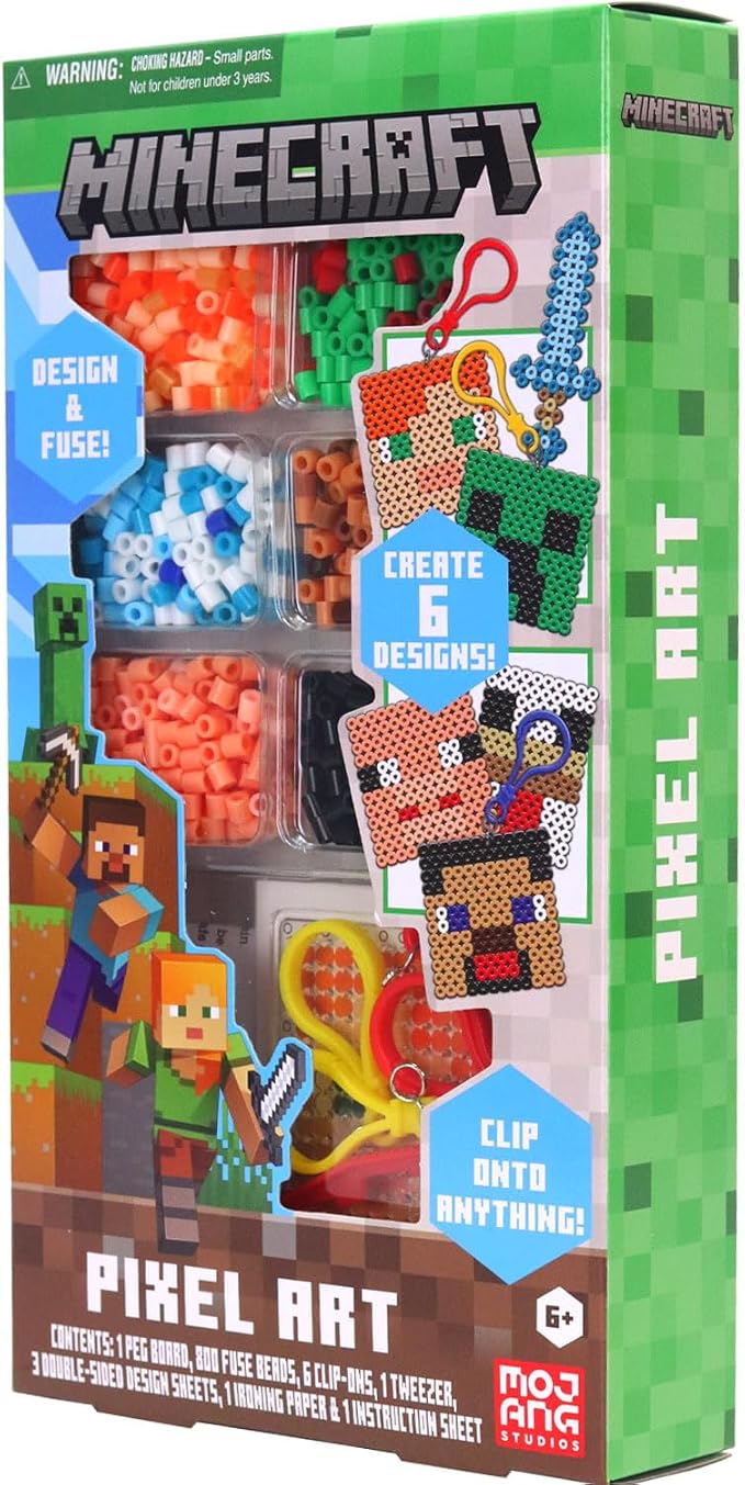 Tara Toys Minecraft Pixel Art Bead Kit Activity, 800 Beads | Templates & - Image 2
