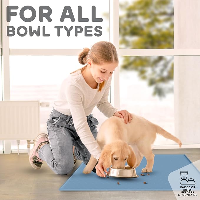 Dog Food Mat - Raised Edges Dogs Mat - Image 6