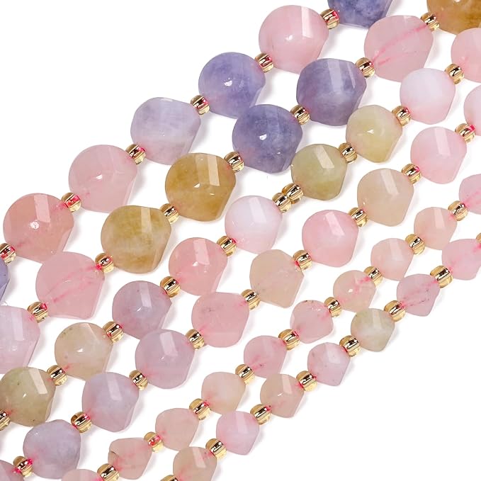 42pcs Natural Morganite Stone Beads - Image 6