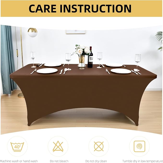 2-Pack 6ft Spandex Table Covers - Image 6