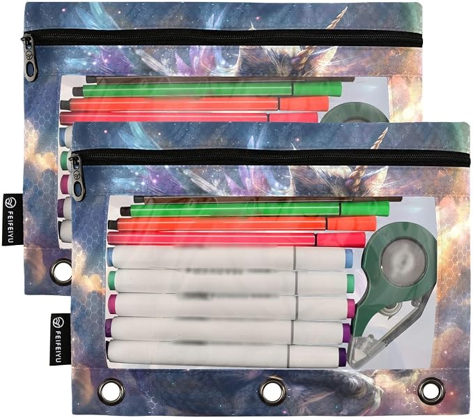 Unicorn Cat with Wings Pencil Pouch - Image 2
