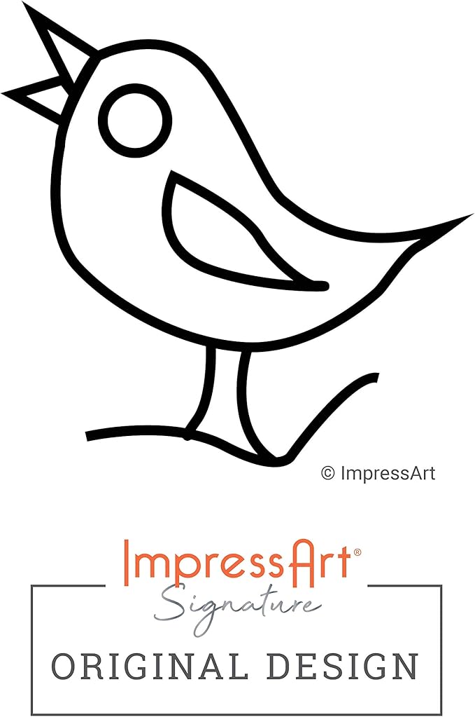 ImpressArt - Song Bird Signature Metal Design Stamp, 6mm