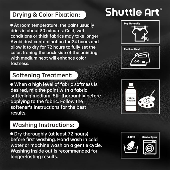 Shuttle Art Red Fabric Paint, 16.9 oz Permanent Fabric Paint - Image 8