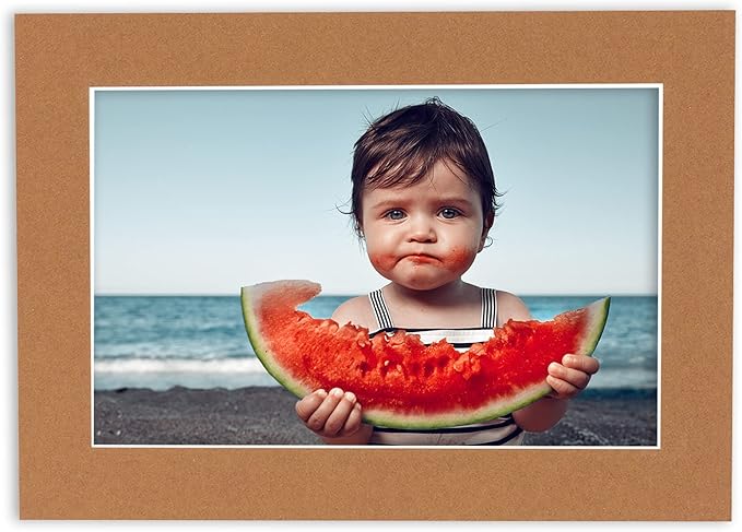 11x14 Mat for 8.5x11 Photo - Precut Aged Oak Brown Picture Matboard for Frames Measuring 11 x 14 Inches - Bevel Cut Matte to Display Art Measuring 8.5 x 11 Inches - Acid Free Pack of TEN MATS