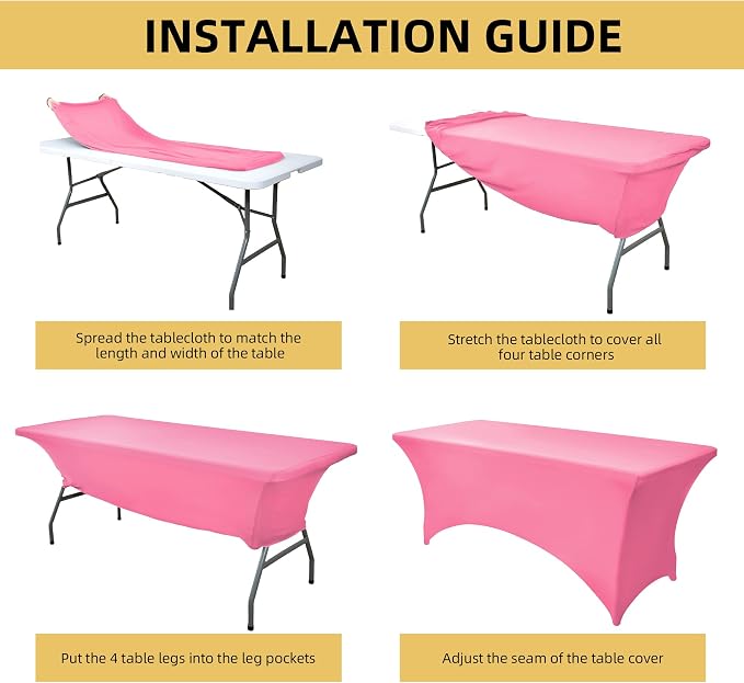6-Pack 6ft Spandex Table Covers - Image 5
