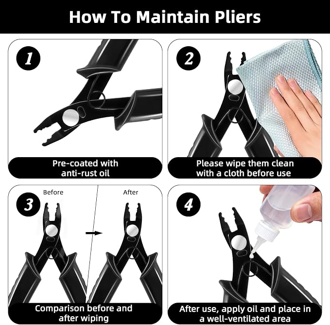 URSKYTOUS Bead Crimping Pliers Bead Crimper Tool - Image 7