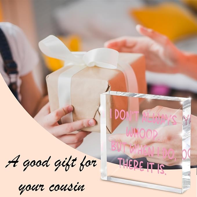 Fun Pink Decoration, 4x4 inches Acrylic Desktop Ornament, Suitable - Image 5