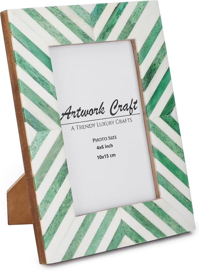 Picture Photo Frame Chevron Herringbone Art Inspired Vintage Table-Top/Wall - Image 2
