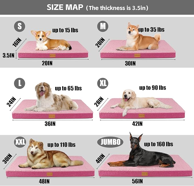 Patas Lague Orthopedic XL Dog Bed Large Sized Dog 48''X30'', Soft Waterproof - Image 5