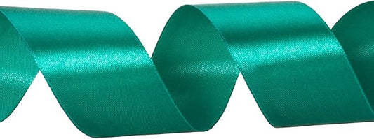 1 1/2 Inch Teal Solid Satin Ribbon, 50 Yards Craft Fabric Ribbon for Gift Wrapping Floral Bouquets Wedding Party Decoration