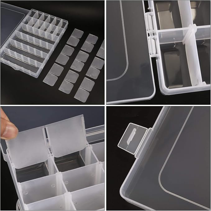 Umirokin Small Parts Organizer Box 2 Pack, 36 Grid Bead Organizer - Image 7