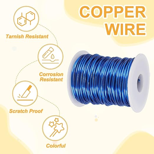 uxcell 12 Gauge / 2mm Anodized Aluminum Wire for Jewelry Craft Making, 102 Feet Bendable Flexible Wire for DIY Home Decor Gardening Sculpture, Dark Blue
