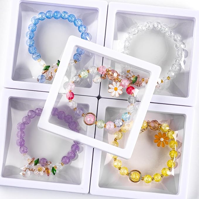XSEINO About 1200PCS 6mm Glass Beads Bracelet Making Kit, 24 Assorted Violet - Image 6