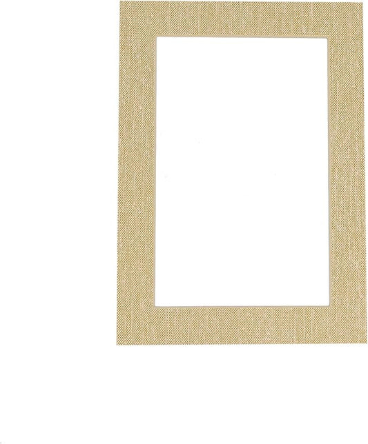 11x14 Mat Bevel Cut for 8.5x11 Photos - Acid Free Fresh Linen Canvas Precut Matboard - For Pictures, Photos, Framing - 4-ply Thickness