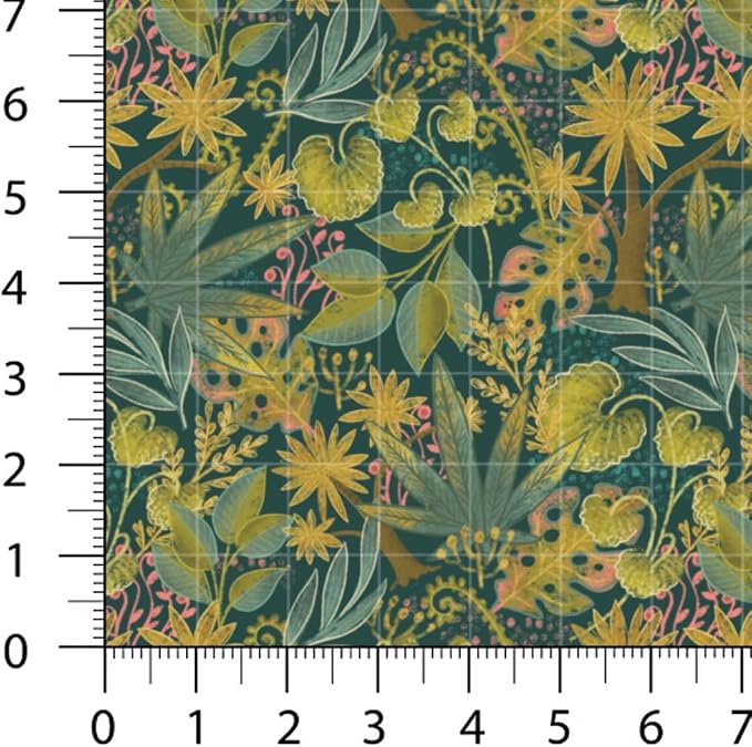 Tropical Patchwork Fabric Panel 100x155 cm – 100% Cotton Satin, 6 Coordinated - Image 8