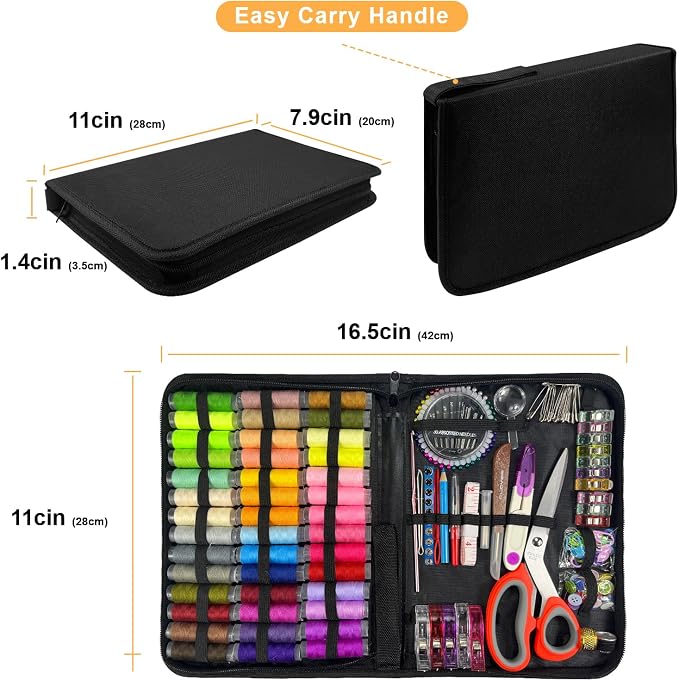 HYHJMISTY Sewing Kit for Adults, 50 Color Sewing Thread Kit, Portable - Image 8