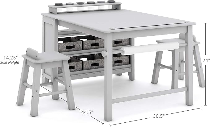 Martha Stewart Kids' Art Table and Stools Set - Image 7