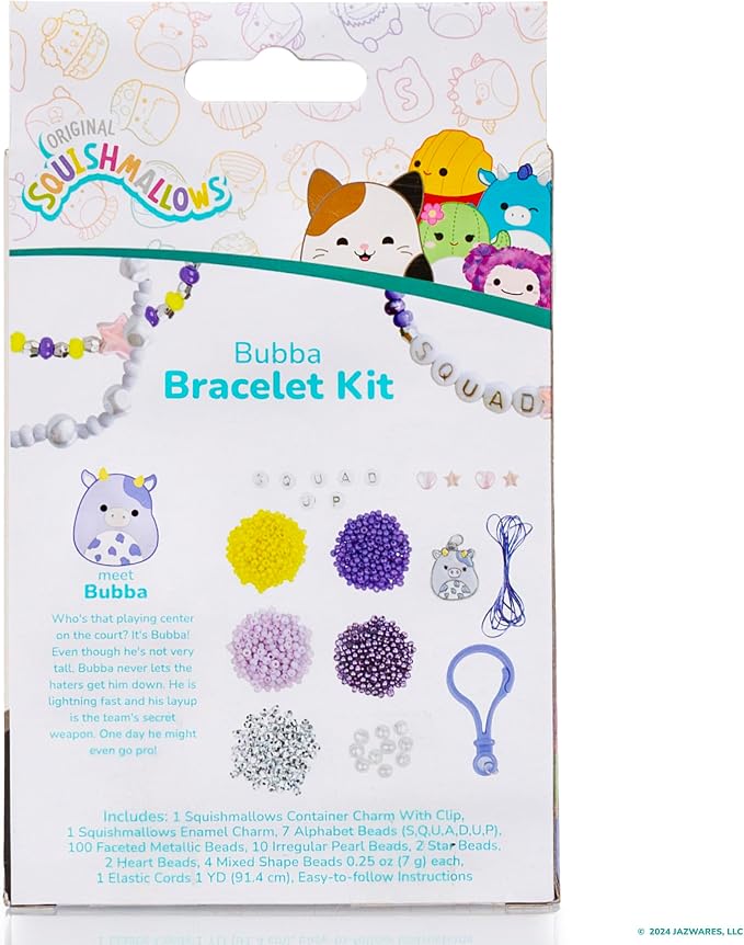 Original Squishmallows Bubba The Cow Bracelet Kit, Bracelet Making Kit - Image 9