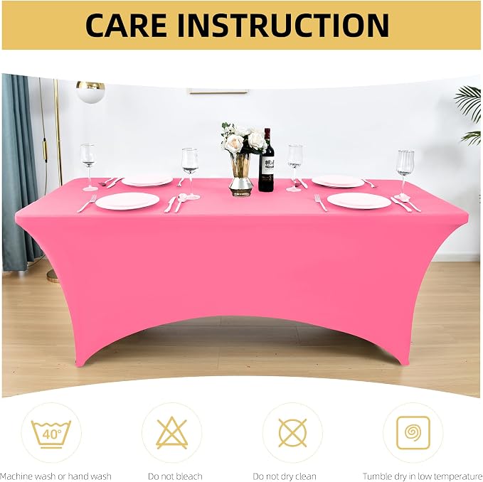 10-Pack 6ft Spandex Table Covers - Image 6