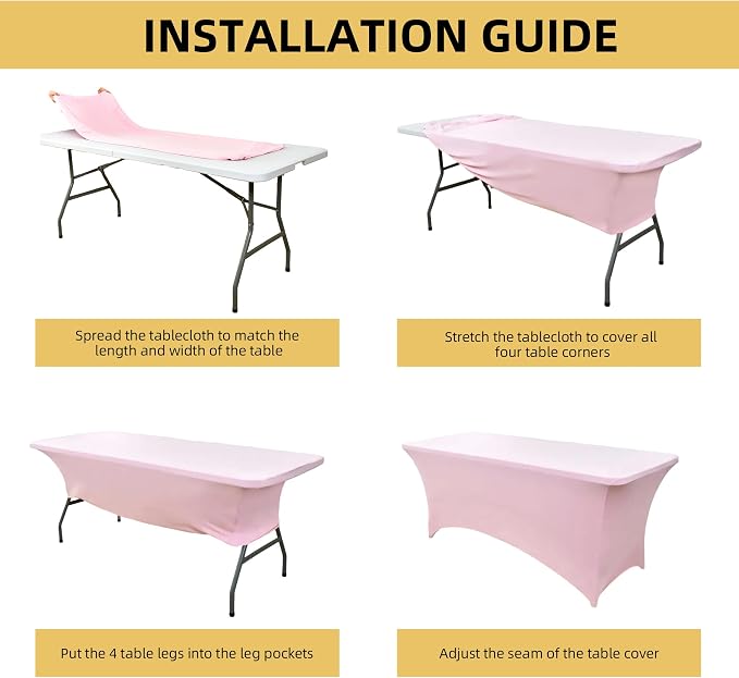 6-Pack 6ft Spandex Table Covers - Image 5
