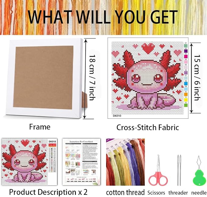 VIGEGU Cross Stitch Kits for Beginners, Salamander Stamped Cross Stitch for - Image 3