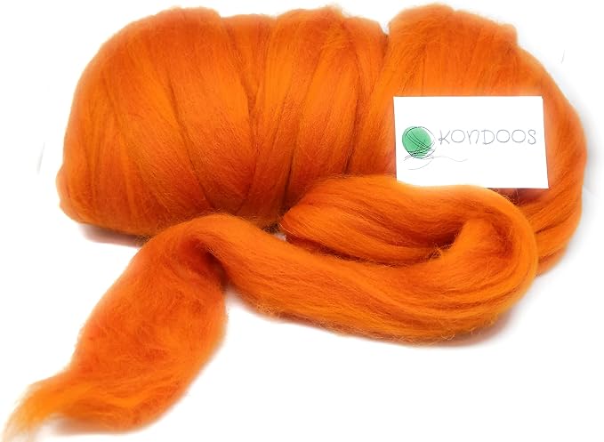 Colored Natural Wool roving Chunky Thick 1 lb. Best Wool - Image 5