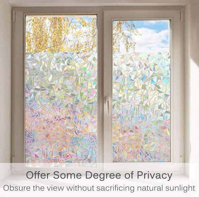 Volcanics Window Privacy Film Static Window Clings Vinyl 3D Window Decals - Image 3