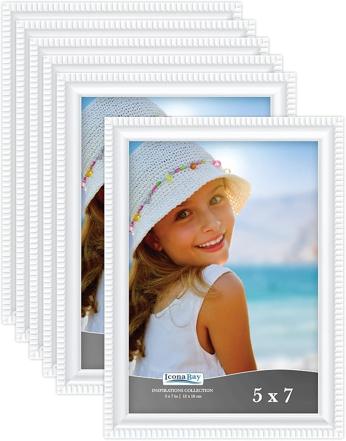 Icona Bay 5x7 Picture Frames, 6 Pack, Contemporary, Inspirations | These Icona by IconaBay