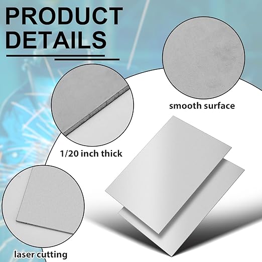 2 Pcs 16 x 12 Inch Mild Steel Sheet Cold Rolled 16 Gauge Metal Plate Weldable Metal Sheets for Professional Industrial DIY Use, Clean Surface Easy to Weld
