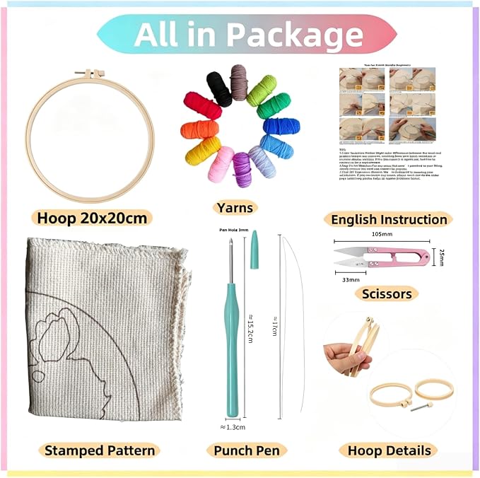 DIY Punch Needle Kits Cute Maltese Dog - Image 2