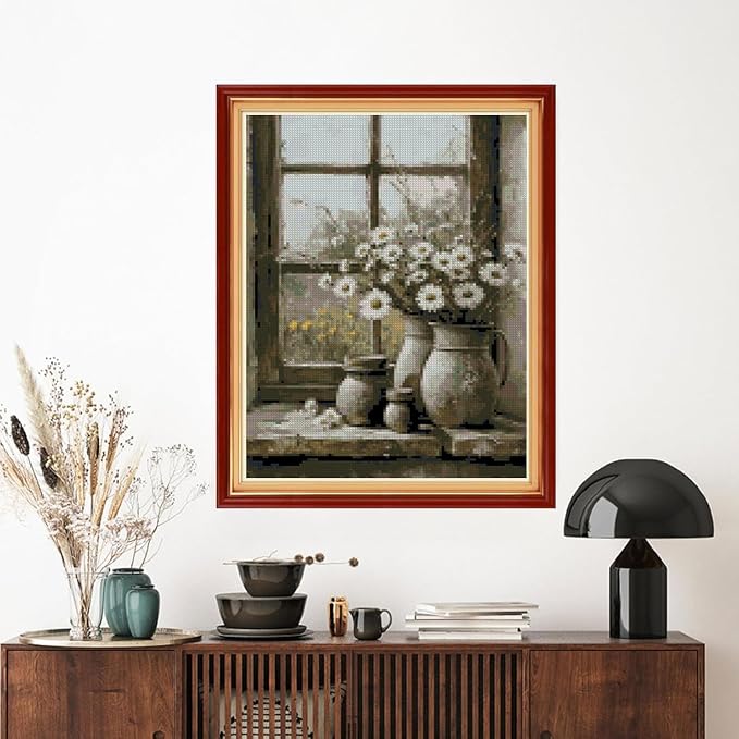 MYBISYMQQ Windowsill Daisies Cross Stitch Kits - Image 4