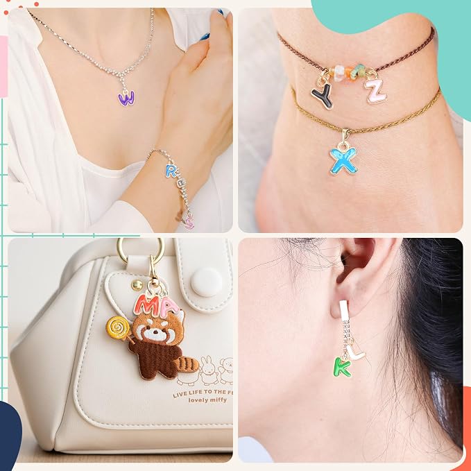SANNIX 156Pcs/6 Sets Letter Charms - Image 7