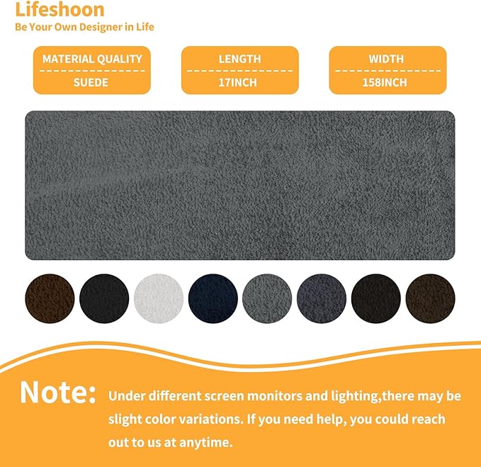 Fabric Repair Patches, 17X158 Inch Self-Adhesive Suede Patches Tape Durable, DIY Large Fabric Repair for Sofa, Couches, Furniture, Chair, Clothing （17X158 Inch, Dark Blue）