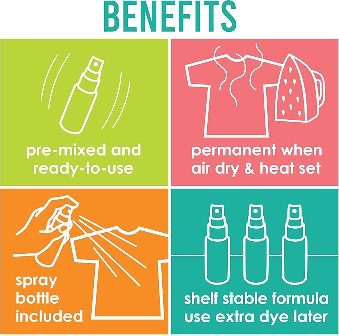 S.E.I. Orange Tie Dye Spray Bottle: 2oz. Non Toxic Fabric Dye Spray, DIY - Image 2