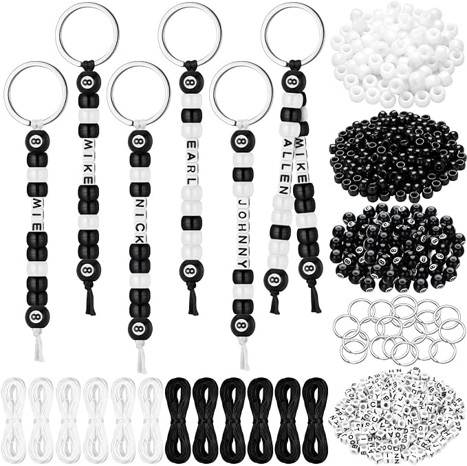 Landical 564 Pcs DIY Bead Keychain Kit Key Chain Making Craft Adjustable Letter by Landical