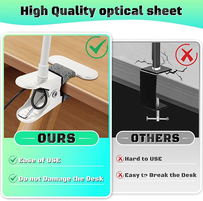 10X Magnifying Glass with Light, Clip on Mganifier with Light, 48 LED Desk - Image 6