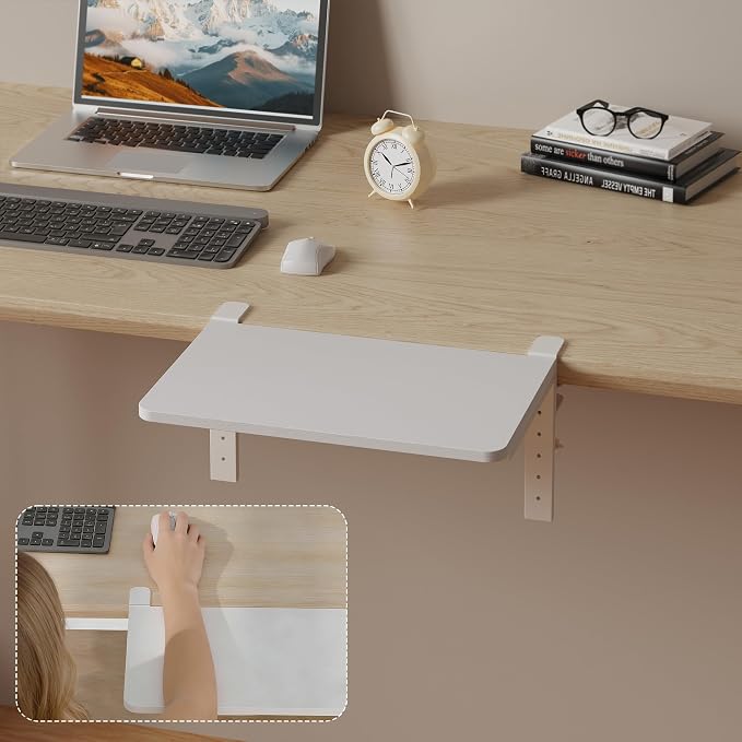 Desk Extender, 15-inch Clamp-On Desk Shelf, Height-Adjustable Desktop Shelf - Image 8