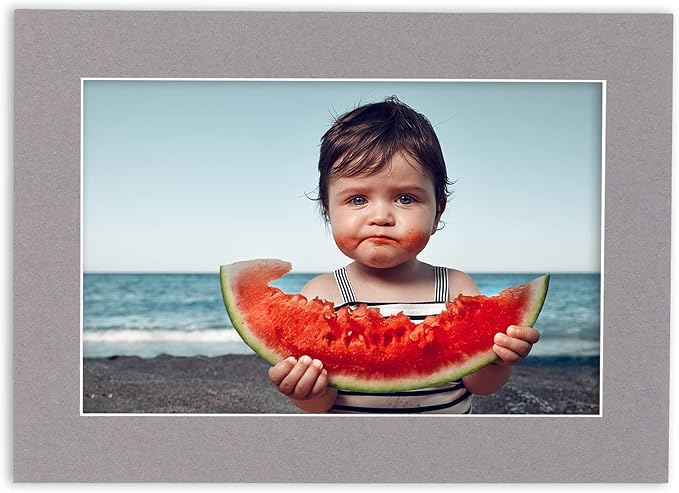 11x14 Mat for 8.5x11 Photo - Precut Charcoal Picture Matboard for Frames 11 x 14 Inches - Bevel Cut Matte to Display Art 8.5 x 11 Inches - Acid Free Pack of 100 MATS with Backing Boards & Clear Bags