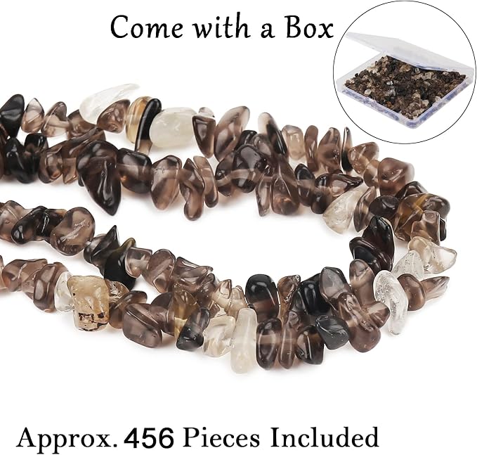 456 PCs Natural Chip Stone Beads, 5-8mm Irregular Multicolor Gemstones Loose - Image 4