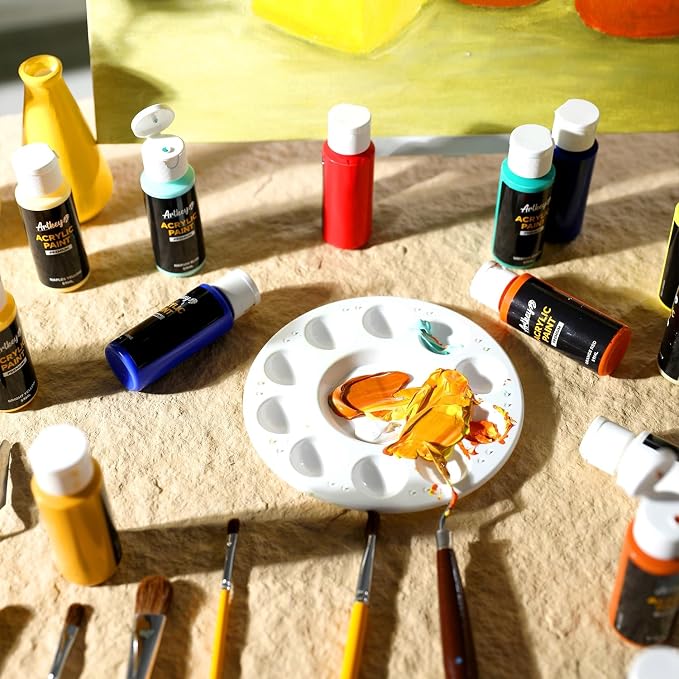 Artkey Acrylic Paint Set, 16 Colors 2 oz/59 ml Acrylic Paint Kit - Image 8