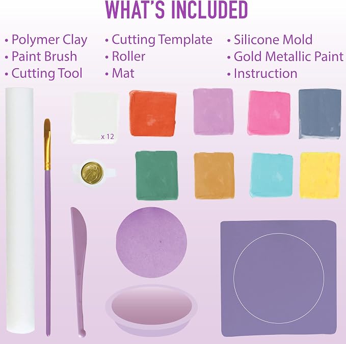 JOiFULi Make Your Own Clay Jewelry Bowls Arts and Crafts Kit - Image 2