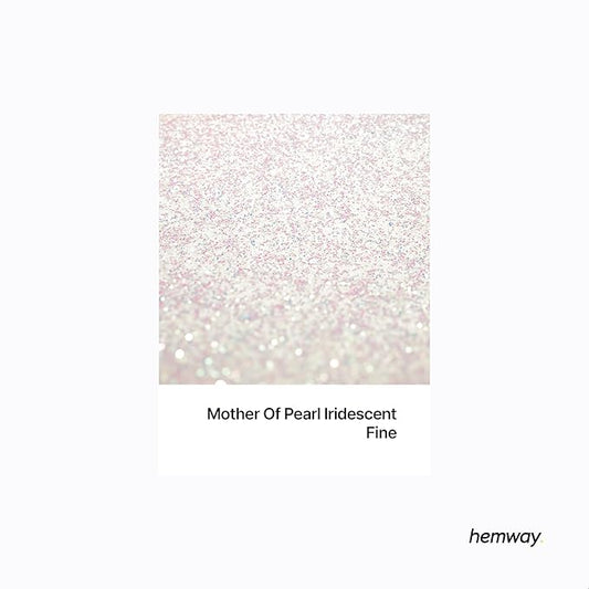 Hemway Craft Glitter Flakes for Arts and Crafts, Tumblers, Resin, Epoxy, Nail Art, Wax, Card Making and Decorations 100g / 3.5oz - Fine (1/64" 0.015" 0.4mm) - Mother of Pearl Iridescent
