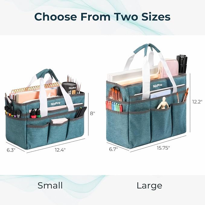 Nicpro Craft Organizer Art Bag, Large Tote Bag - Image 7