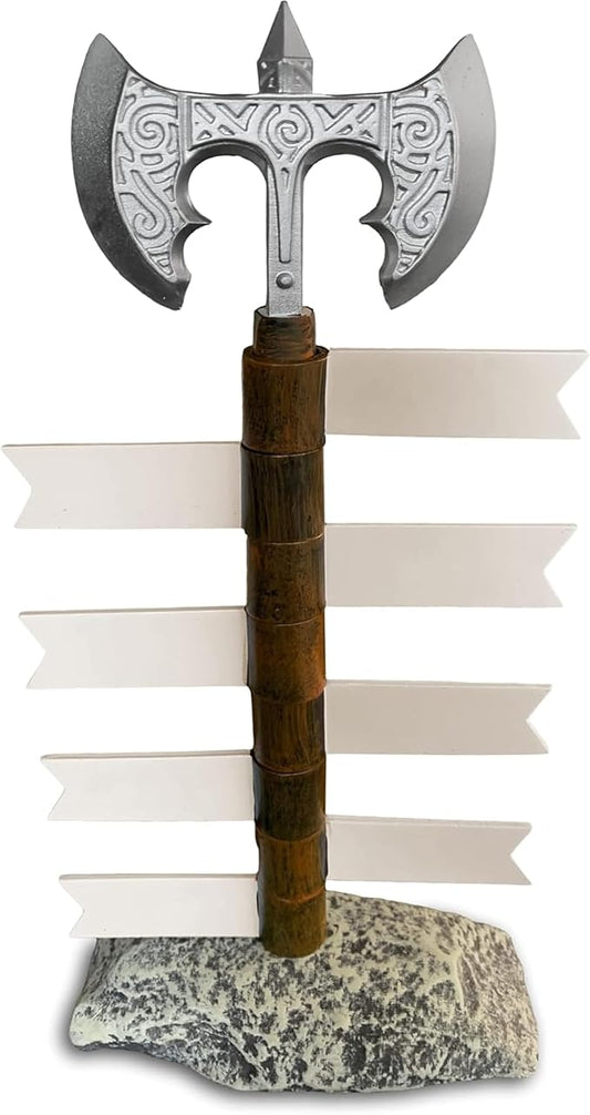 Galdor's Guild DND Initiative Tracker | Recorder Tools | Gift for Dungeons & Dragons Players, Dungeon Master/DM, or RPG Gaming | Tracking Stand | Holds 8 Flag Markers | Sword/Battle Axe