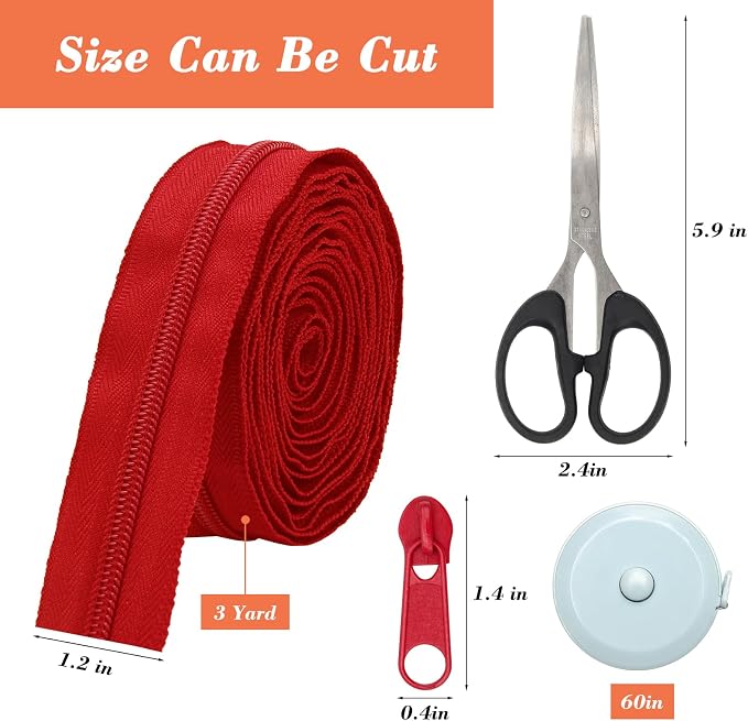 45 Yards 15 Colors #5 Nylon Coil Zippers - Image 2