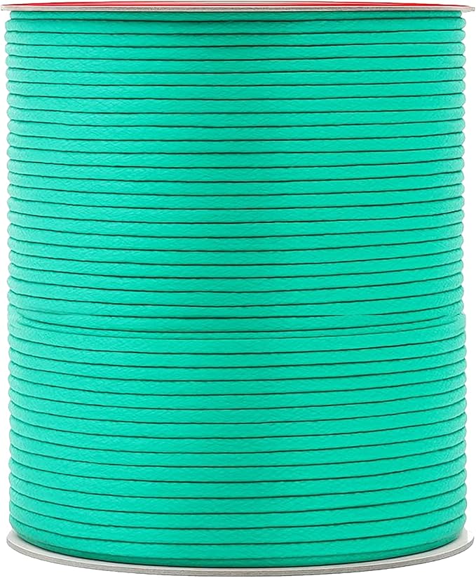 Mandala Crafts 2mm 109 Yards Seafoam Green Cotton Waxed Cord for Jewelry Making Bracelet Cord Waxed String - Beading String Thread Jewelry Cords for Necklaces String