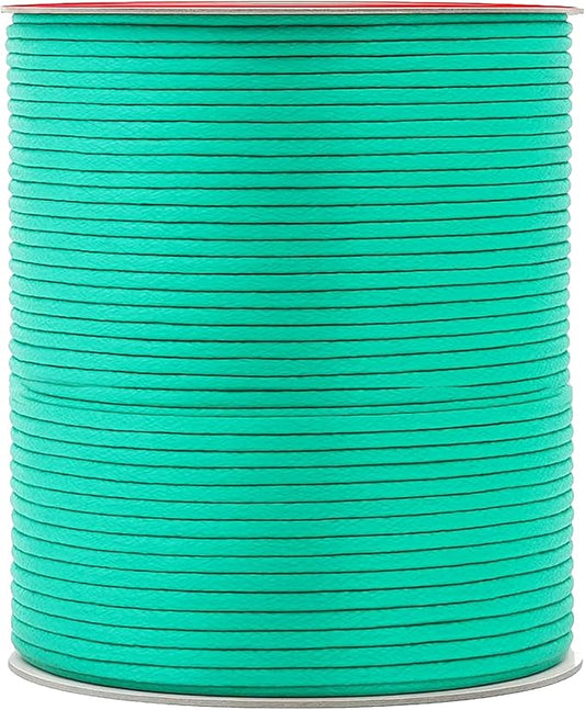 Mandala Crafts 2mm 109 Yards Seafoam Green Cotton Waxed Cord for Jewelry Making Bracelet Cord Waxed String - Beading String Thread Jewelry Cords for Necklaces String